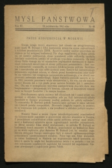 Myśl Państwowa. R.3, Nr 48 (18 października 1943)