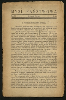 Myśl Państwowa. R.3 [i.e.4], nr 54 (20 stycznia 1944)