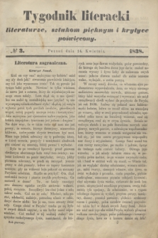 Tygodnik Literacki : literaturze, sztukom pięknym i krytyce poświęcony. [T.1], № 3 (16 kwietnia 1838)
