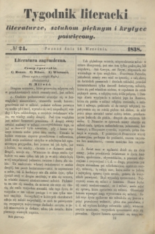 Tygodnik Literacki : literaturze, sztukom pięknym i krytyce poświęcony. [T.1], № 24 (10 września 1838)