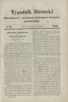 Tygodnik Literacki : literaturze, sztukom pięknym i krytyce poświęcony. [T.4], № 6 (8 lutego 1841)