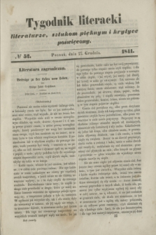 Tygodnik Literacki : literaturze, sztukom pięknym i krytyce poświęcony. [T.4], № 52 (27 grudnia 1841)