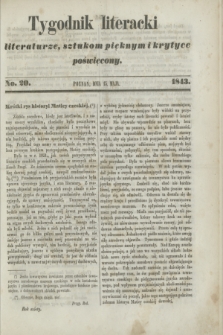 Tygodnik Literacki : literaturze, sztukom pięknym i krytyce poświęcony. [R.6], No. 20 (15 maja 1843)