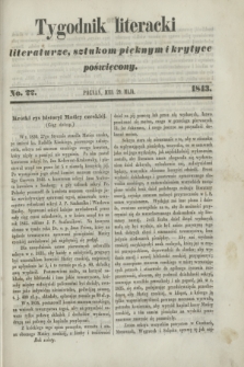 Tygodnik Literacki : literaturze, sztukom pięknym i krytyce poświęcony. [R.6], No. 22 (29 maja 1843)