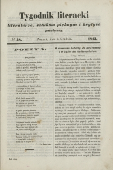 Tygodnik Literacki : literaturze, sztukom pięknym i krytyce poświęcony. [R.6], № 48 (2 grudnia 1843)