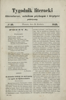 Tygodnik Literacki : literaturze, sztukom pięknym i krytyce poświęcony. [R.6], № 52 (25 grudnia 1843)