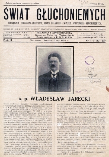 Świat Głuchoniemych : miesięcznik społeczno-sportowy : organ Polskiego Związku Sportowego Głuchoniemych. 1929, nr 1-2