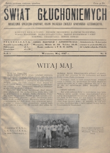 Świat Głuchoniemych : miesięcznik społeczno-sportowy : organ Polskiego Związku Sportowego Głuchoniemych. 1927, nr 2