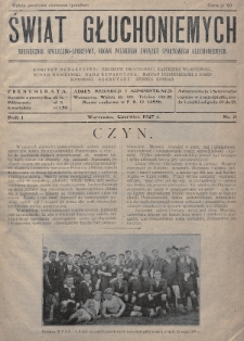 Świat Głuchoniemych : miesięcznik społeczno-sportowy : organ Polskiego Związku Sportowego Głuchoniemych. 1927, nr 3