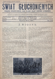 Świat Głuchoniemych : miesięcznik społeczno-sportowy : organ Polskiego Związku Sportowego Głuchoniemych. 1928, nr 3