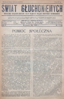 Świat Głuchoniemych : miesięcznik społeczno-sportowy : organ Polskiego Związku Sportowego Głuchoniemych. 1928, nr 5