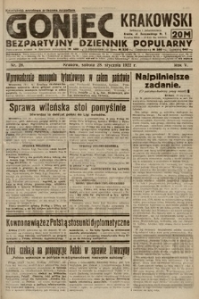 Goniec Krakowski : bezpartyjny dziennik popularny. 1922, nr 28