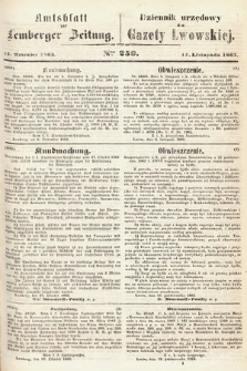 Amtsblatt zur Lemberger Zeitung = Dziennik Urzędowy do Gazety Lwowskiej. 1863, nr 259