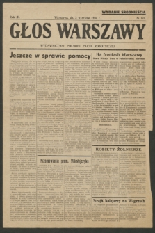 Głos Warszawy : wydawnictwo Polskiej Partii Robotniczej. R.3, № 170 (2 września 1944)
