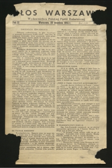 Głos Warszawy : wydawnictwo Polskiej Partii Robotniczej. R.3, [nr 180] (29 września 1944)