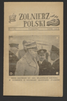 Żołnierz Polski. 1943, nr 7 (lipiec) = nr 30