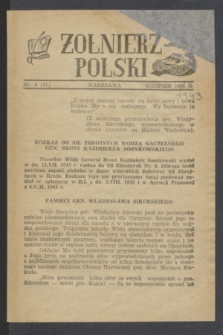 Żołnierz Polski. 1943, nr 8 (sierpień) = nr 31