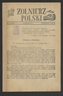 Żołnierz Polski. 1943, nr 9 (wrzesień) = nr 32