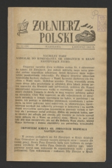 Żołnierz Polski. 1943, nr 11 (listopad) = nr 34