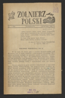 Żołnierz Polski. 1944, nr 1 (styczeń) = nr 36