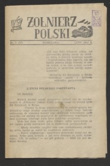 Żołnierz Polski. 1944, nr 2 (luty) = nr 37