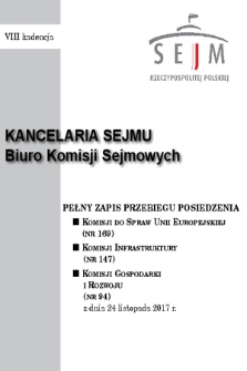 Pełny Zapis Przebiegu Posiedzenia Komisji do Spraw Unii Europejskiej (nr 169) z dnia 24 listopada 2017 r.