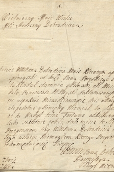 Korespondencja Adama Chmary z lat 1746-1791. T. 36, „Lysty od Jakuba Woyny Orańskiego podkomorzego starodubowskiego pisywane do JW pana Adama Chmary i jego żony Marianny z Orańskich od r. 1746 do 1784 r. z różnych mieysc”