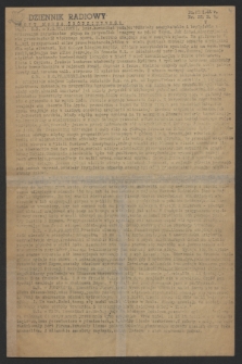 Dziennik Radiowy. R.5, nr 22 (23 stycznia 1944)