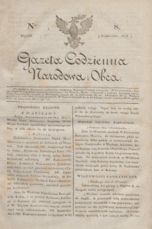 Gazeta Codzienna Narodowa i Obca. 1818, Ner 8 (9 października)