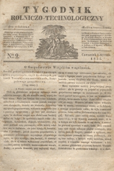 Tygodnik Rolniczo-Technologiczny. [R.1], Nro 2 (8 stycznia 1835)
