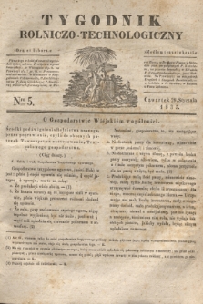 Tygodnik Rolniczo-Technologiczny. [R.1], Nro 5 (29 stycznia 1835) + wkładka