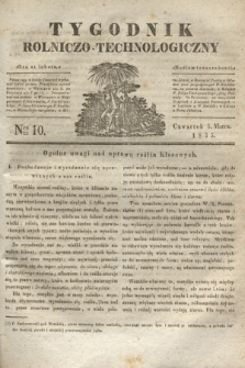 Tygodnik Rolniczo-Technologiczny. [R.1], Nro 10 (5 marca 1835)