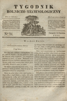 Tygodnik Rolniczo-Technologiczny. [R.1], Ner 24 (11 czerwca 1835)