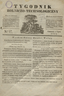Tygodnik Rolniczo-Technologiczny. [R.1], Ner 27 (2 lipca 1835)