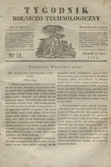 Tygodnik Rolniczo-Technologiczny. [R.1], Ner 31 (30 lipca 1835)