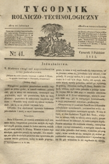 Tygodnik Rolniczo-Technologiczny. [R.1], Ner 41 (8 października 1835)