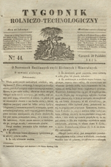 Tygodnik Rolniczo-Technologiczny. [R.1], Ner 44 (29 października 1835) + wkładka