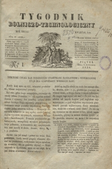 Tygodnik Rolniczo-Technologiczny. R.2, Ner 1 (1 stycznia 1836)