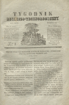 Tygodnik Rolniczo-Technologiczny. R.2, Ner 2 (8 stycznia 1836)