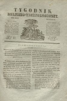 Tygodnik Rolniczo-Technologiczny. R.2, Ner 19 (6 maja 1836)
