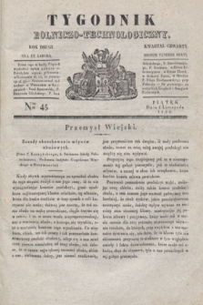Tygodnik Rolniczo-Technologiczny. R.2, Nro 45 (4 listopada 1836)