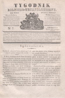 Tygodnik Rolniczo-Technologiczny. R.3, Nro 7 (12 lutego 1837)