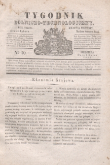 Tygodnik Rolniczo-Technologiczny. R.3, Nro 10 (5 marca 1837)