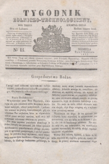 Tygodnik Rolniczo-Technologiczny. R.3, Nro 15 (9 kwietnia 1837)