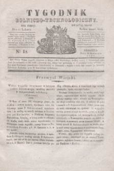 Tygodnik Rolniczo-Technologiczny. R.3, Nro 18 (30 kwietnia 1837)