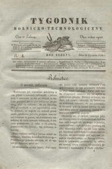 Tygodnik Rolniczo-Technologiczny. R.6, Nro 4 (22 stycznia 1840)