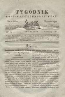 Tygodnik Rolniczo-Technologiczny. R.6, Nro 5 (1 lutego 1840)