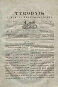 Tygodnik Rolniczo-Technologiczny. R.6, Nro 6 (8 lutego 1840) + dod.
