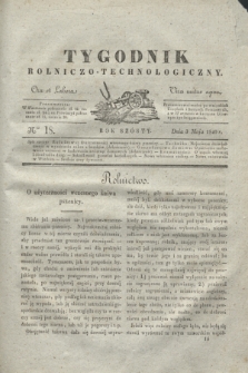 Tygodnik Rolniczo-Technologiczny. R.6, Nro 18 (3 maja 1840)