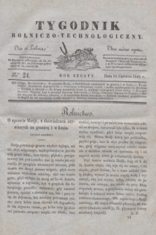 Tygodnik Rolniczo-Technologiczny. R.6, Nro 24 (14 czerwca 1840) + wkładka